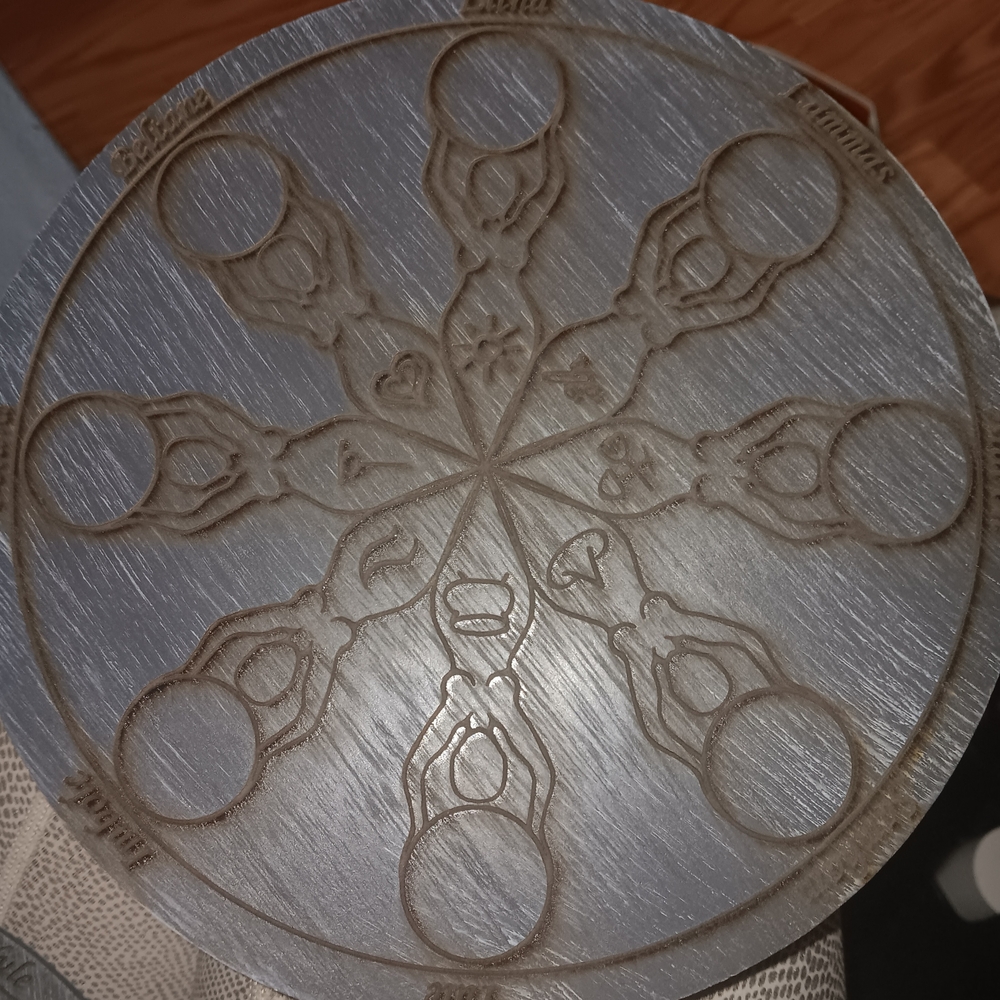 Wooden Mandala Goddess Grid Wheel Of Life